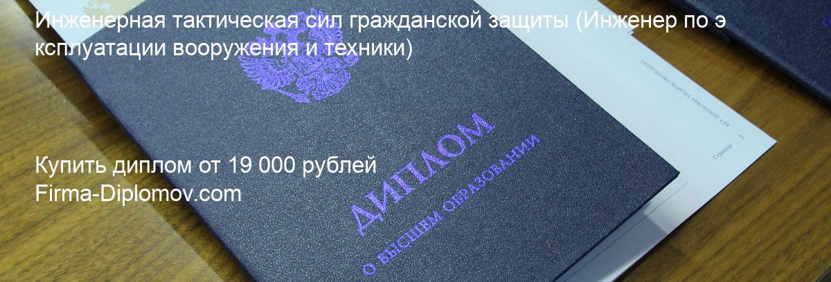 Купить диплом Инженерная тактическая сил гражданской защиты, купить диплом о высшем образовании в Владивостоке